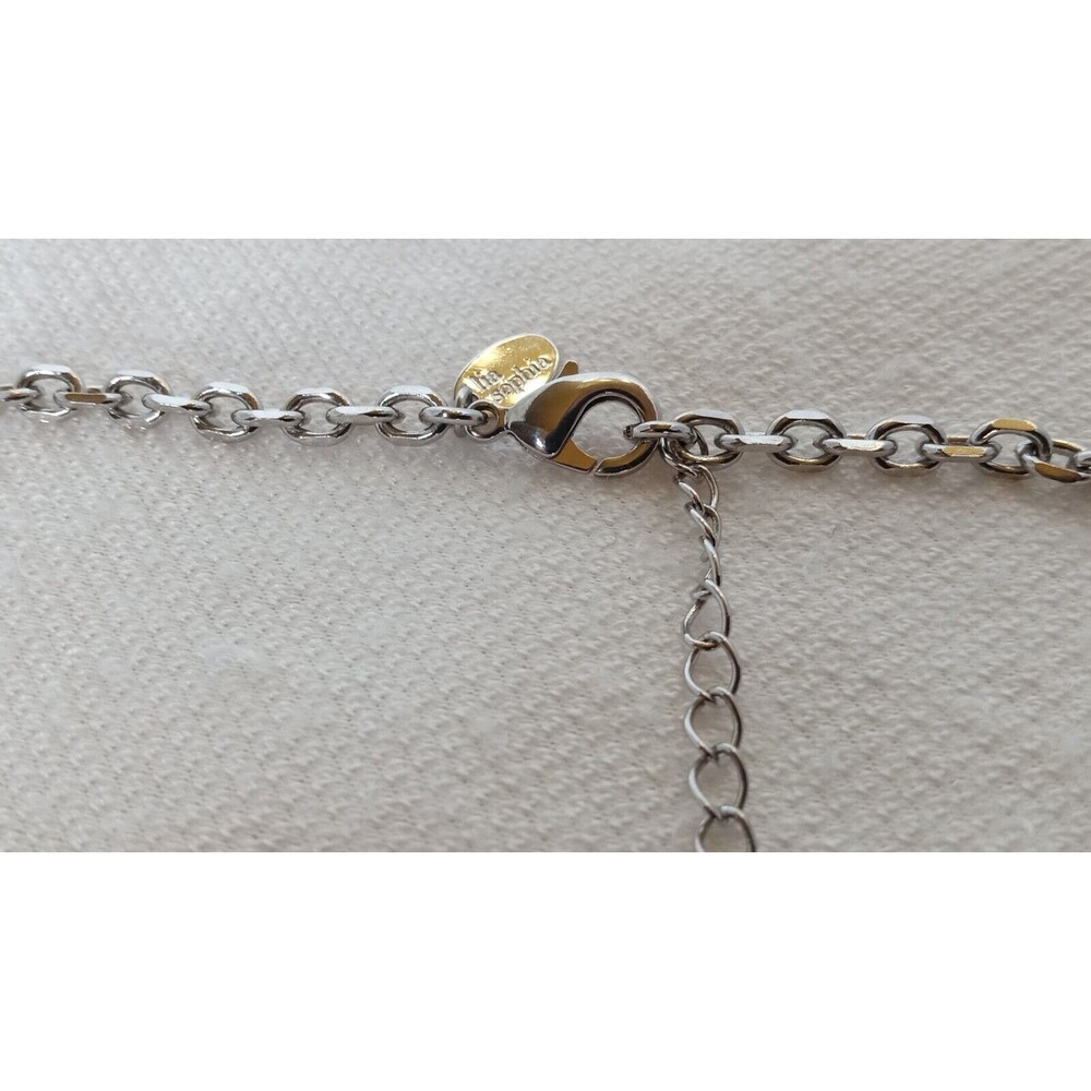 Lia Sophia "Pagoda" Silver Tone Statement Necklace 15-18 in Really Nice! - Picture 5 of 5